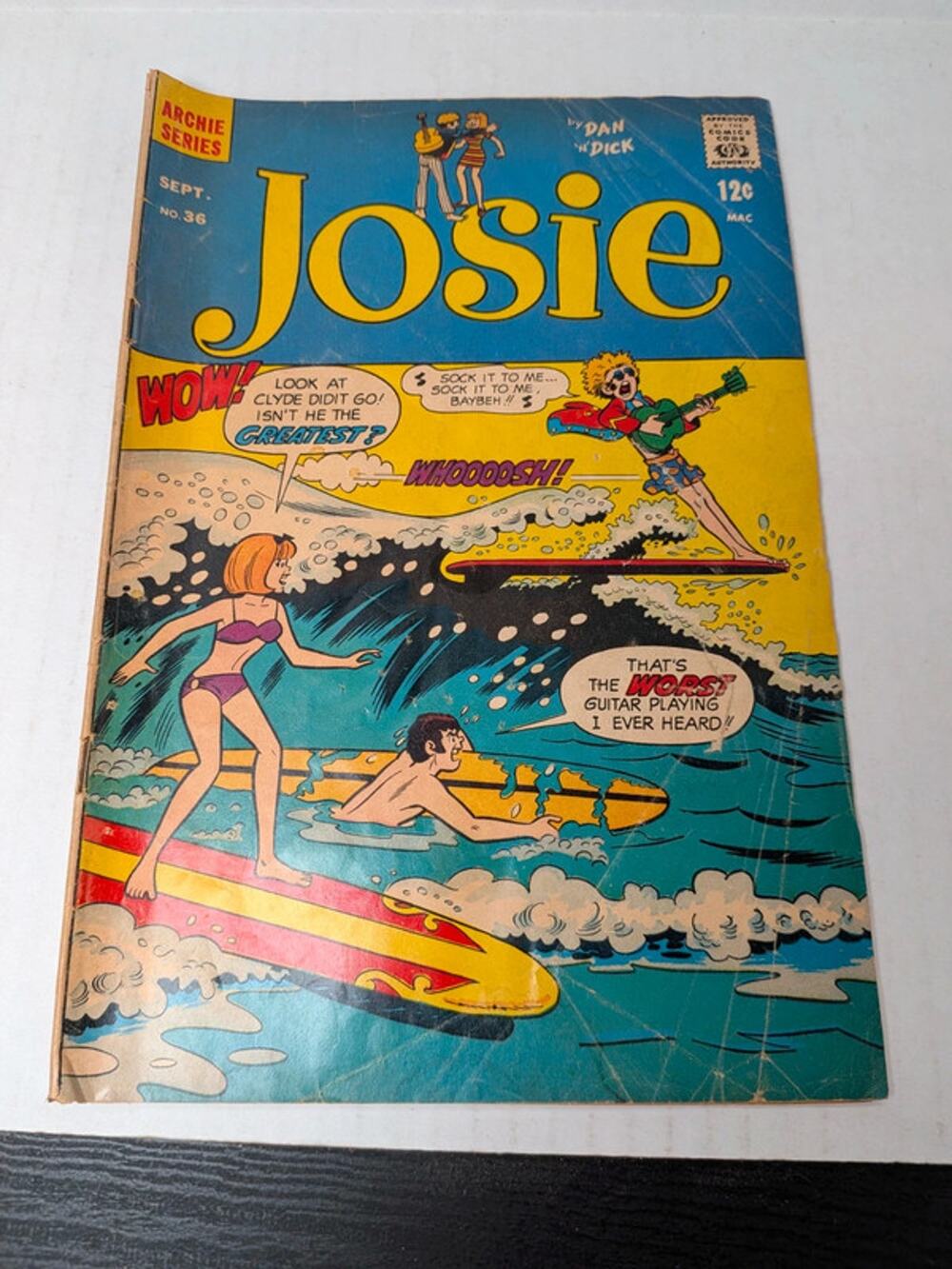 Vintage Archie series sept # 36 Josie comic magazine